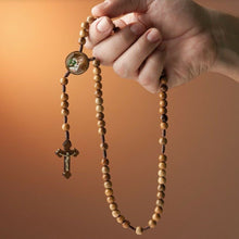 Saint St.Joseph Rosary Wood Beads Rosario de San Jose father's day Gift Prayer 