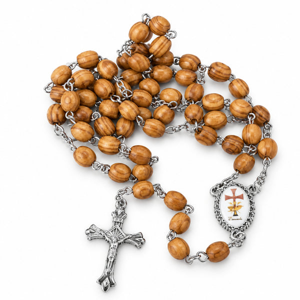 Emmaus Rosary beads Olive wood made in Jerusalem /Rosario de Emmaus