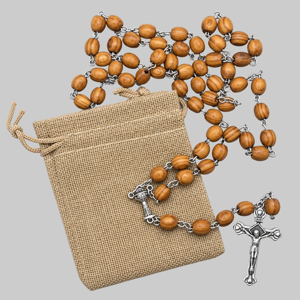 First Holy Communion Rosary Olive Wood Rosario de Primera Comunión Madera Olivo