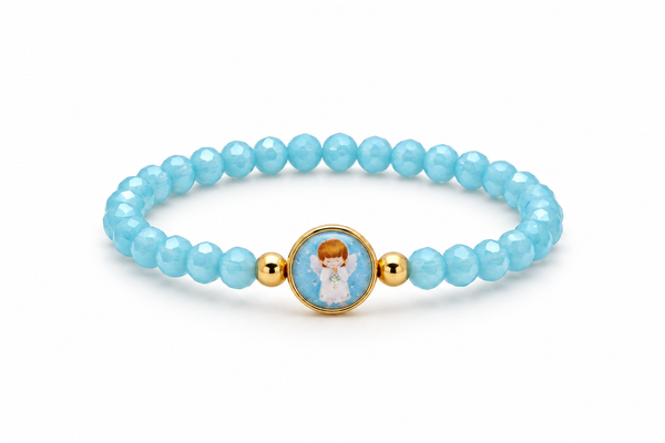 Baby Angel Boy Blue children’s bracelet clean main image