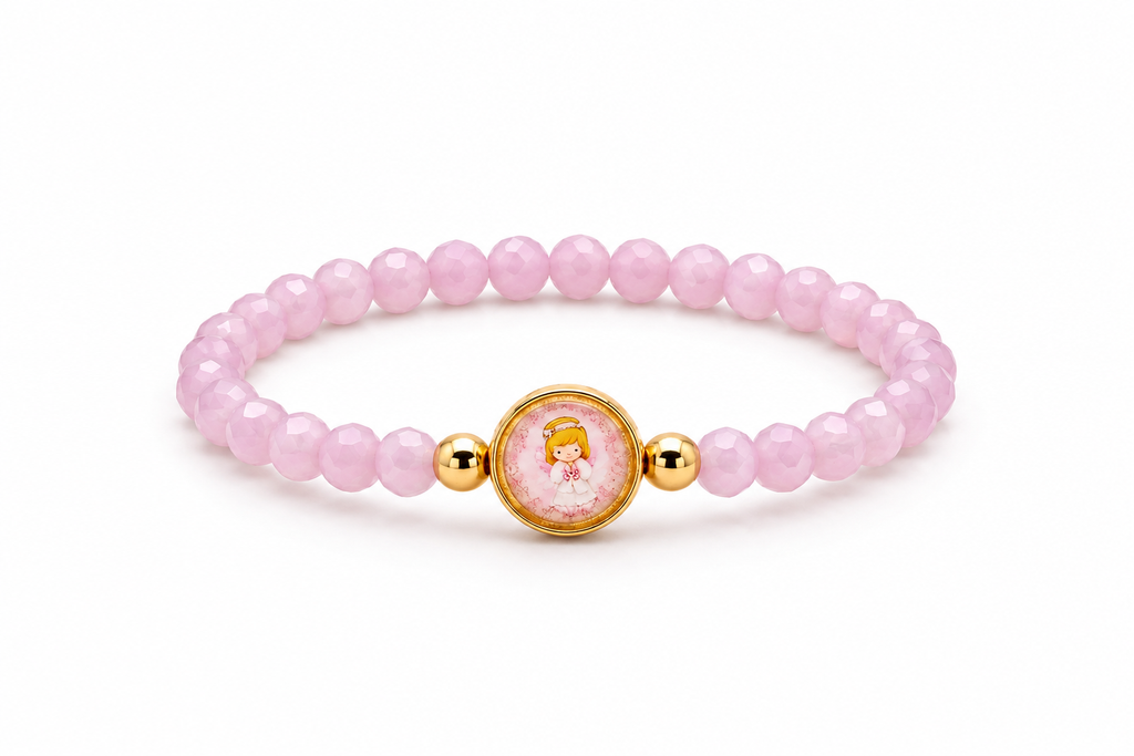 Baby Angel Girl Pink children’s bracelet clean main image