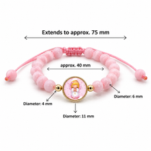 Baby girl angel pink children's bracelet dimensions