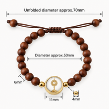 Blessed Sacrament wooden bead bracelet dimensions 6 mm beads 11 mm centerpiece