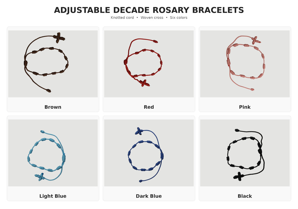Decenario adjustable cord bracelet available in six colors