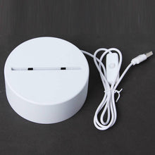 White LED display base with USB power cable