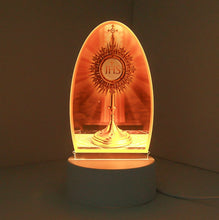 Holy Eucharist Monstrance LED night light illuminated in warm light