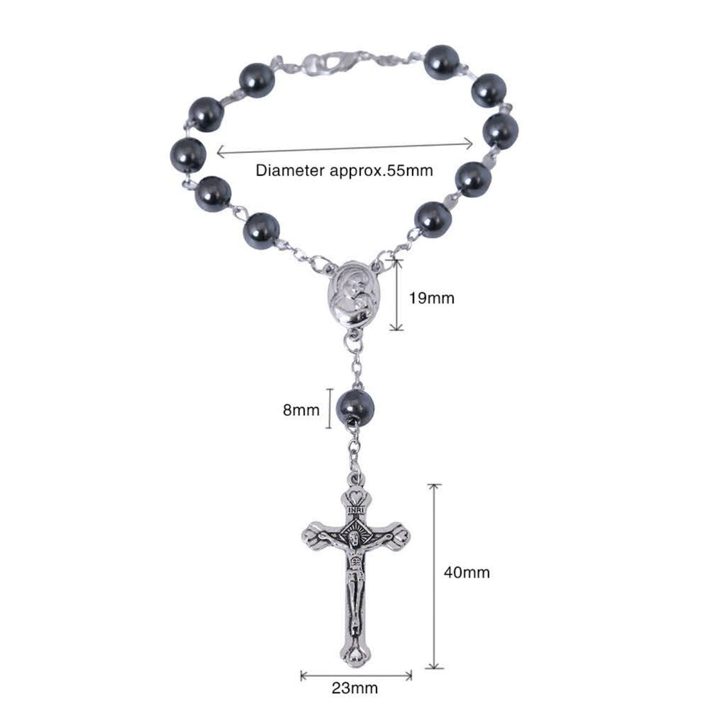 Jerusalem soil hematite car rosary dimensions