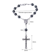 Jerusalem soil hematite car rosary dimensions