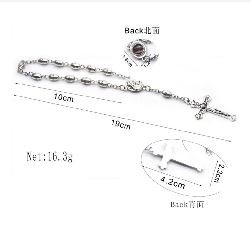 Jerusalem soil medal car rosary dimensions and weight