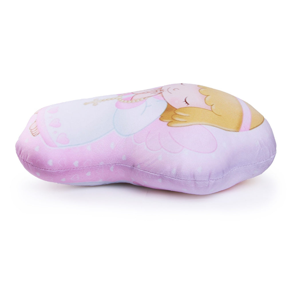 Pink Prayer Angel Mini Saints plush pillow - side view