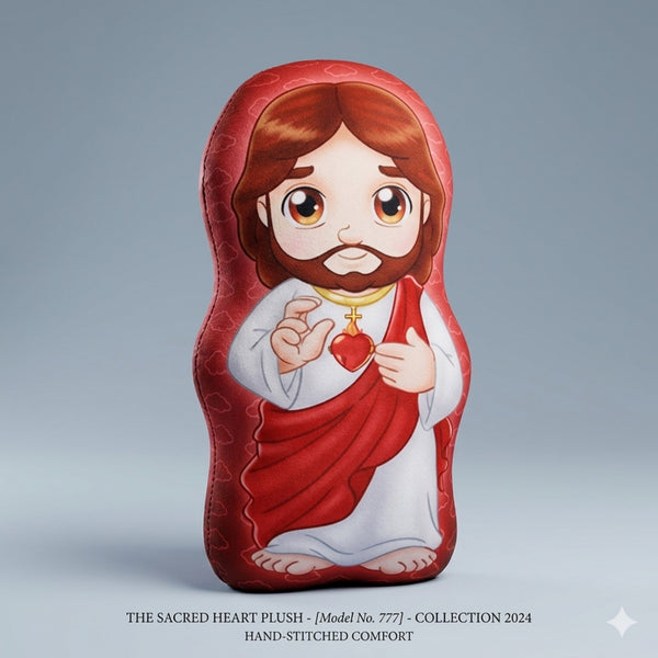 Sacred Heart of Jesus Mini Saints plush pillow - front view