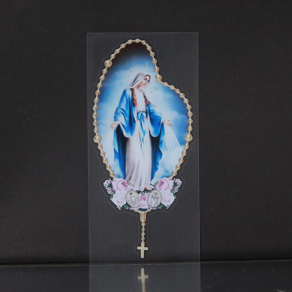 Our Lady of the Miraculous Medal Catholic auto vinyl decal 7 x 3 inches