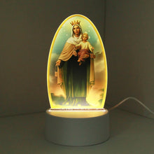 Our Lady of Mount Carmel Virgen del Carmen LED night light illuminated