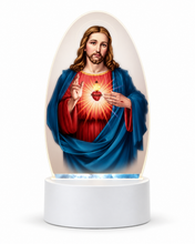 Sacred Heart of Jesus 3D LED night light on white background