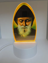 Saint Charbel Makhlouf 3D LED night light illuminated front view