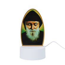 Saint Charbel Makhlouf 3D LED night light on white background