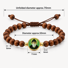 Saint Charbel wooden bead bracelet dimensions 6 mm beads 11 mm centerpiece