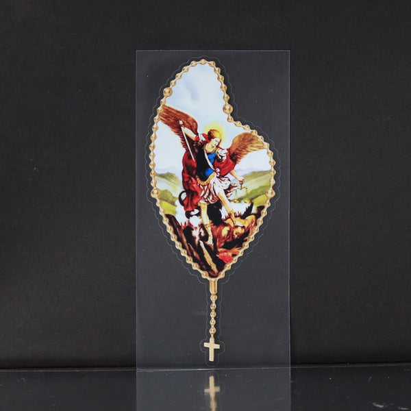 Saint Michael the Archangel Catholic auto vinyl decal 7 x 3 inches